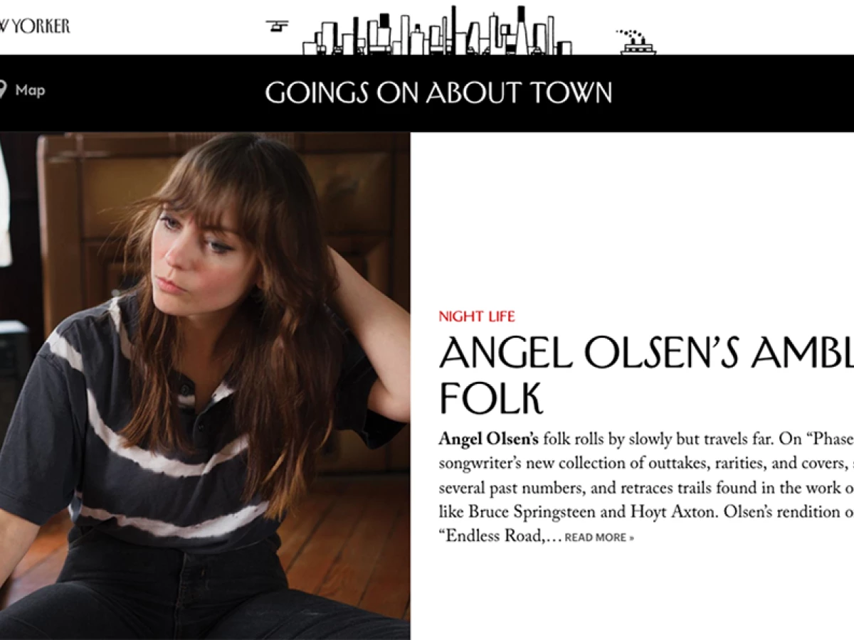 The New Yorker About Town Clean Homepage