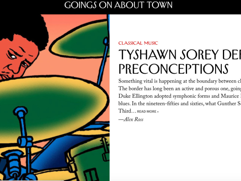 The New Yorker About Town Clean Website Design