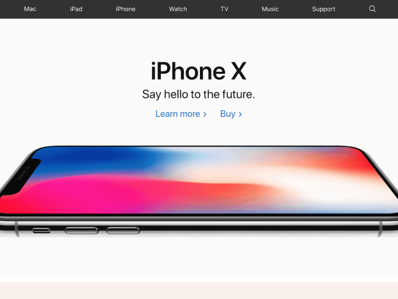 Apple Clean Homepage