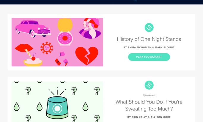 Bustle Colorful Homepage