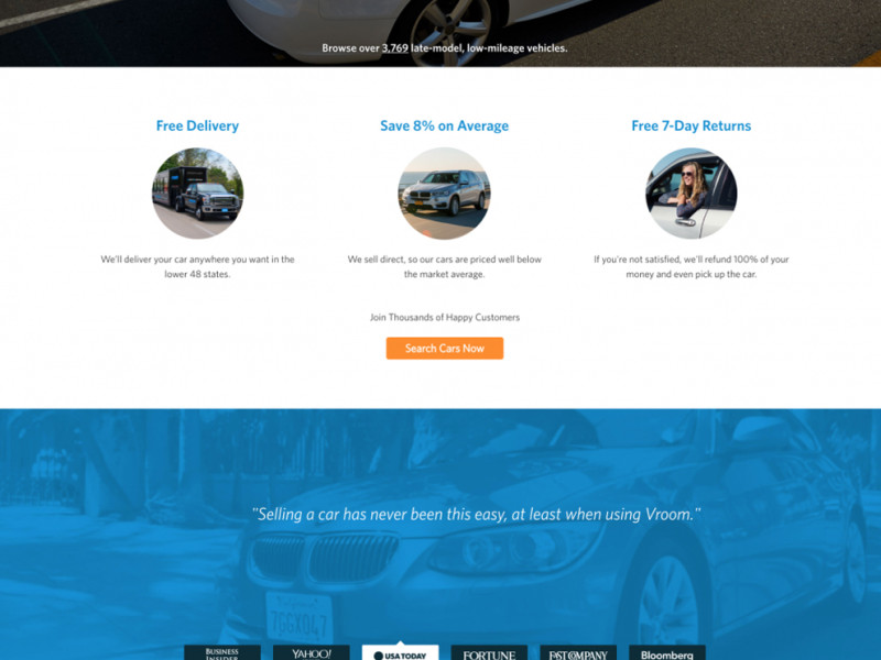 Vroom Clean Homepage
