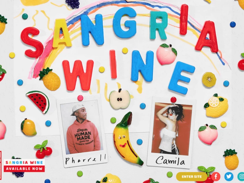 Pharrell Williams Colorful Website Design