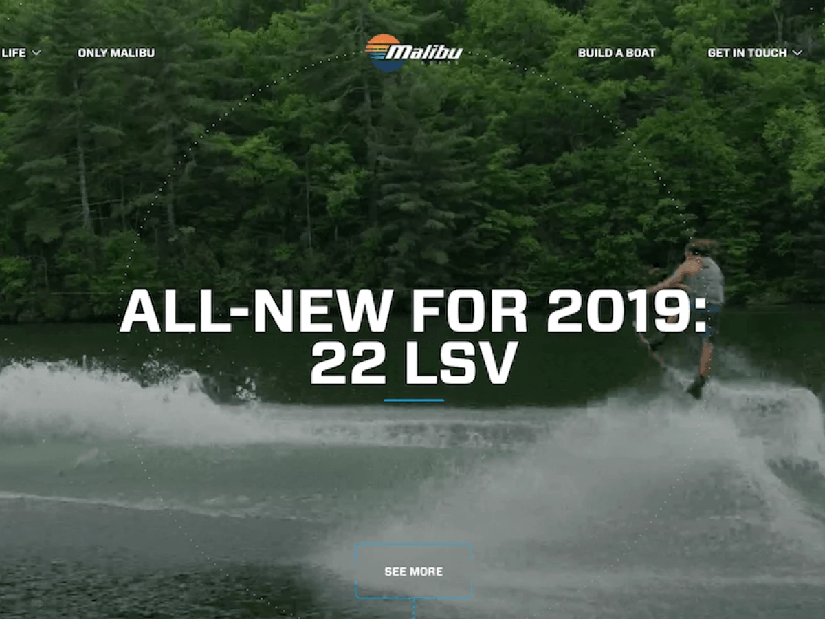 Malibu Boats Exciting Website Design