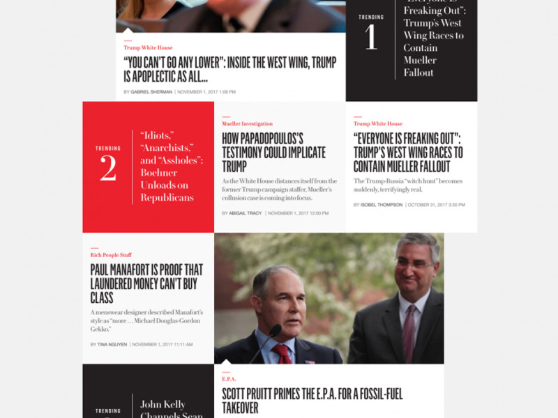 VanityFair Hive Clean Homepage