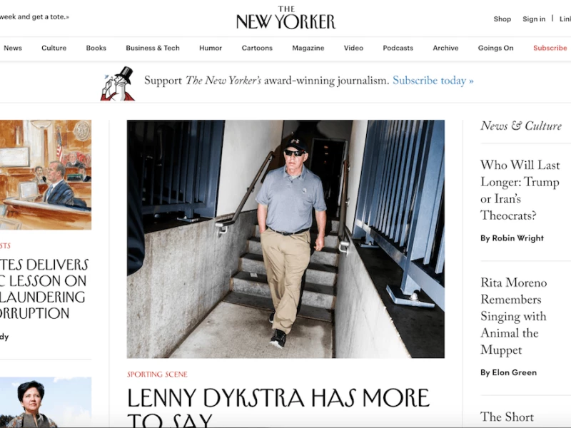 New Yorker Iconic Website Design