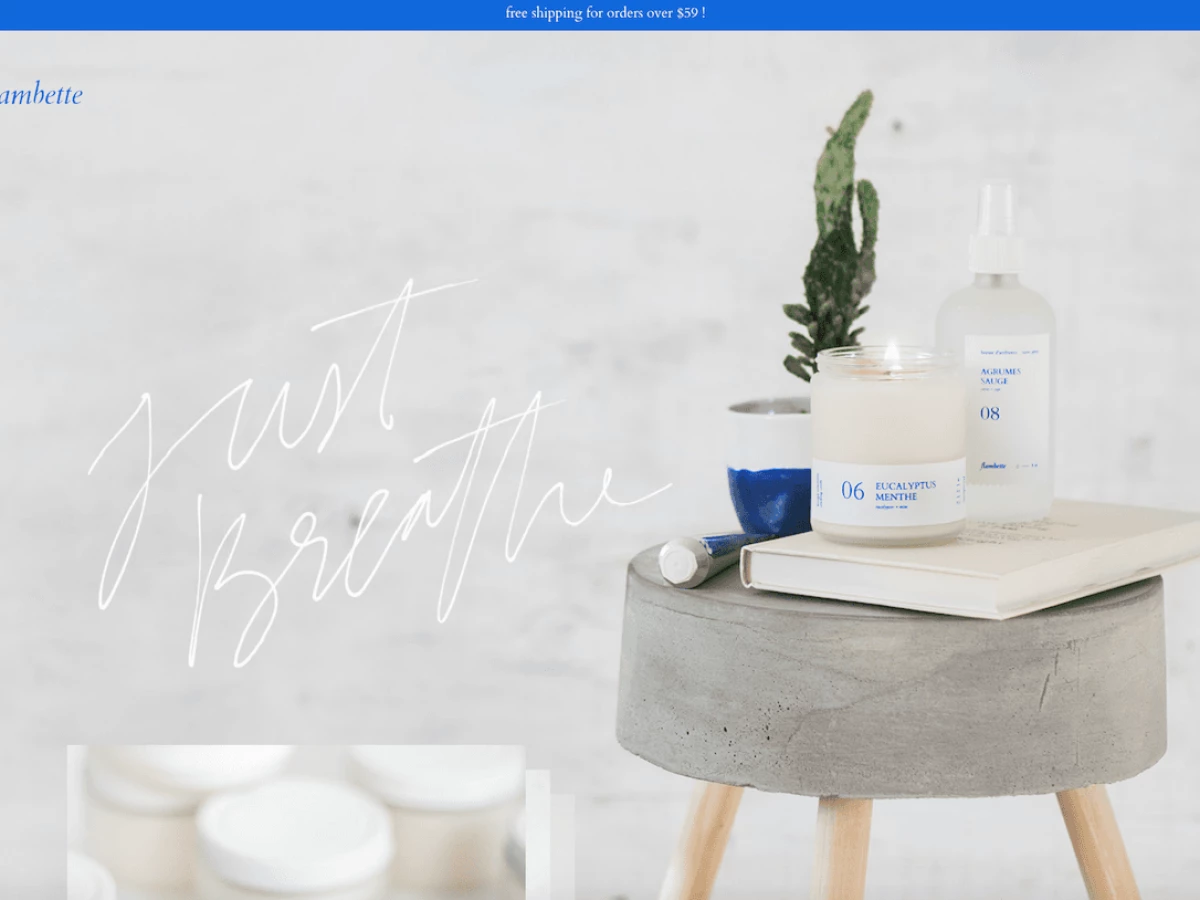 Flambette Clean Homepage