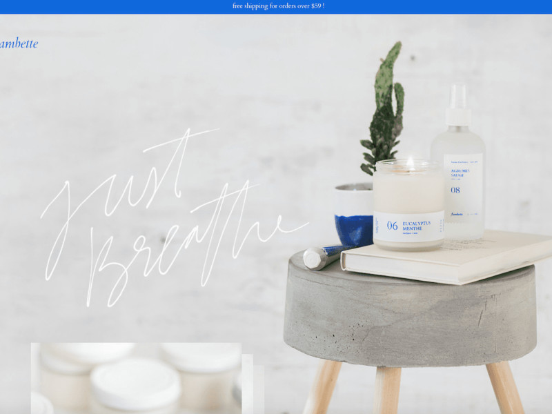Flambette Clean Homepage