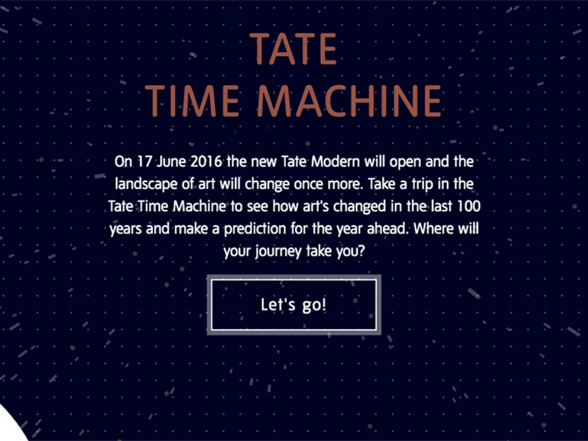 Tate Time Machine Elegant Homepage
