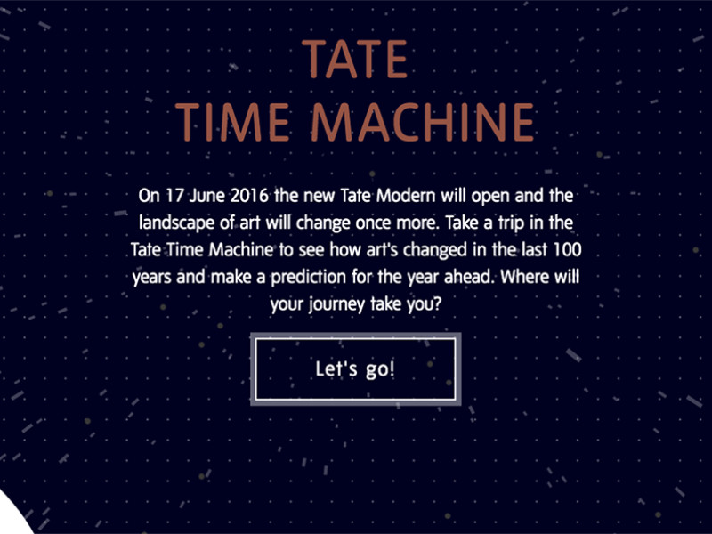 Tate Time Machine Elegant Homepage