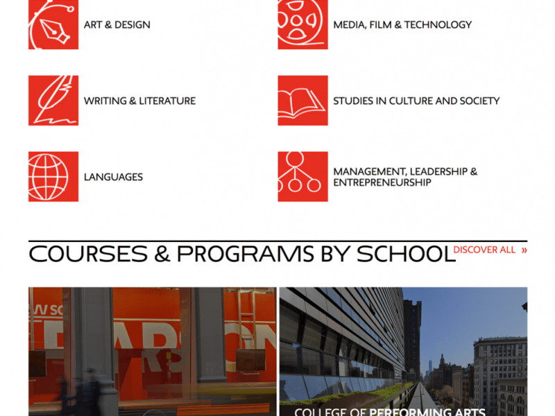Open Campus at The New School Great Homepage