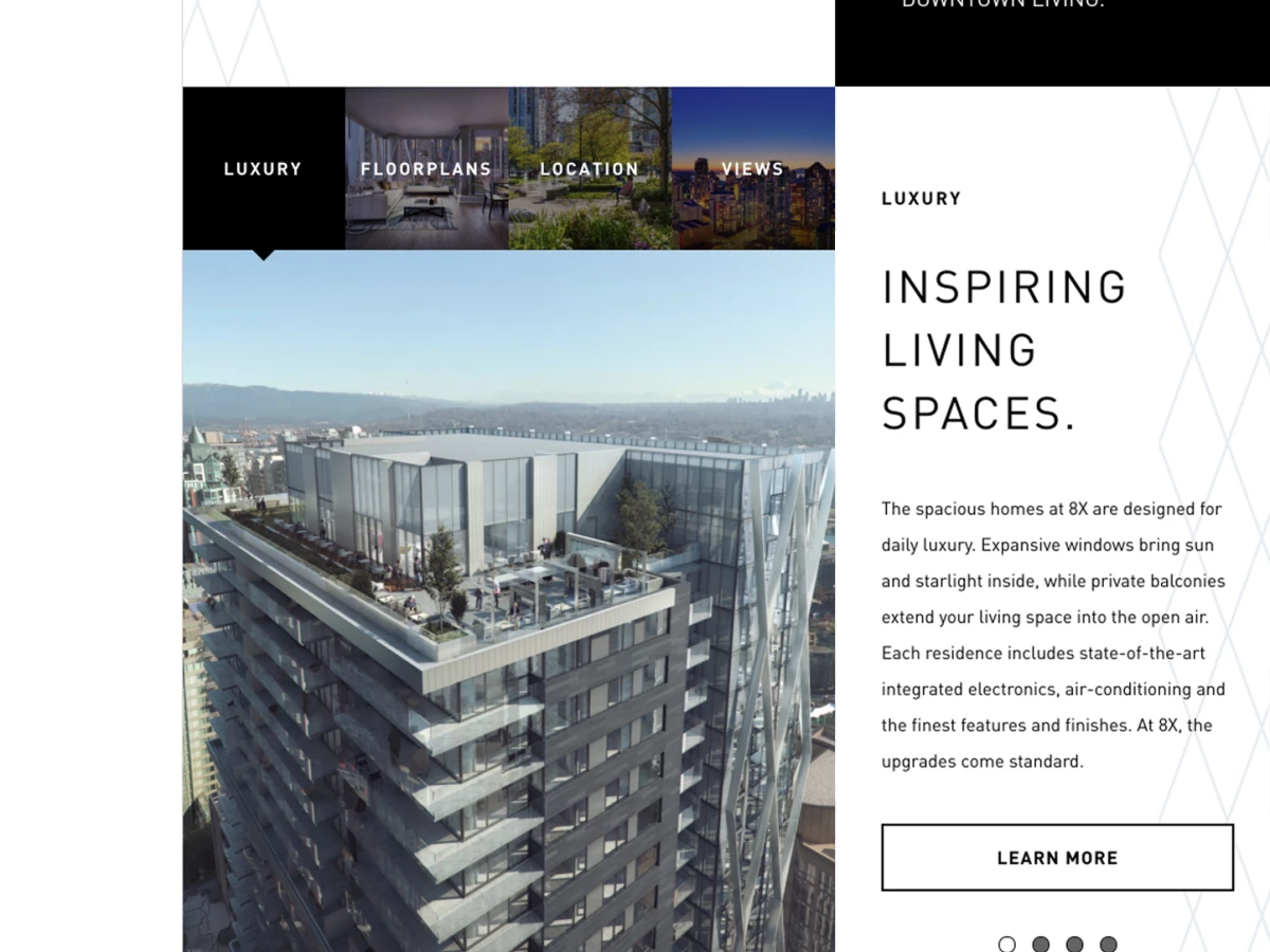 8X on the Park Elegant Homepage