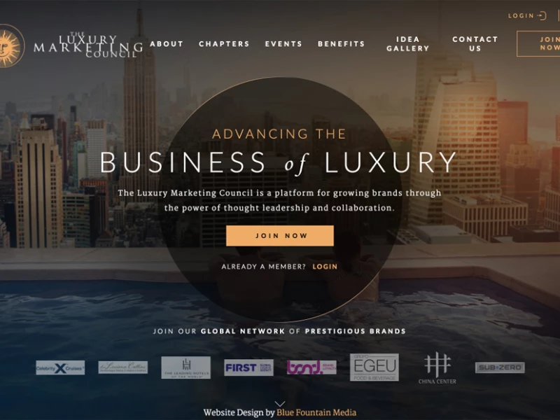 Luxury Marketing Council Elegant Website Design