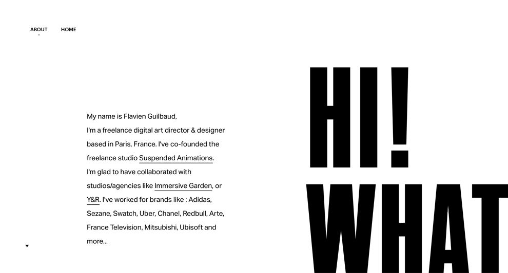 Flavinsky Minimal About Page