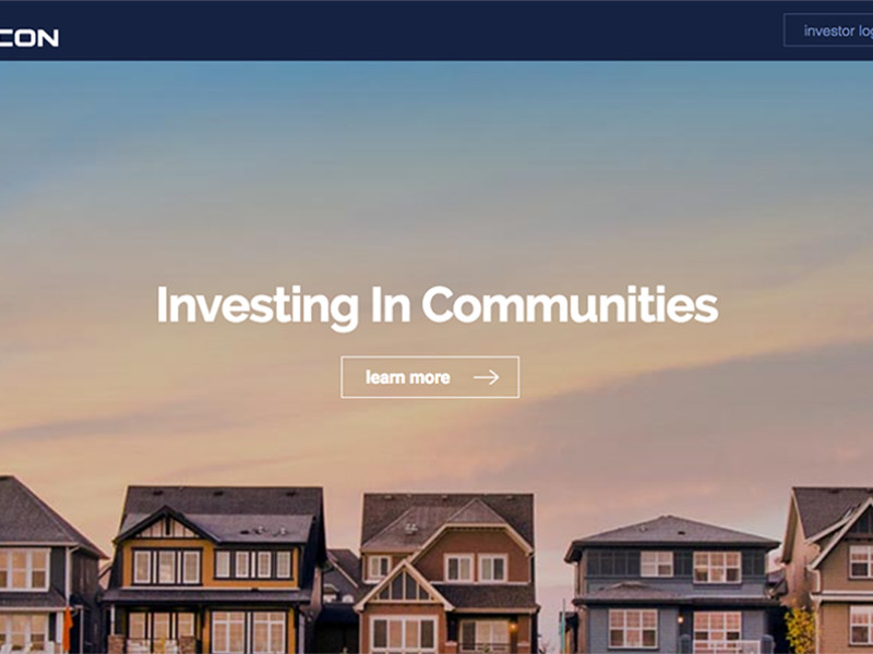 Tricon Capital Beautiful Homepage