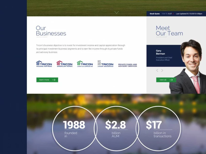 Tricon Capital Storytelling Website Design