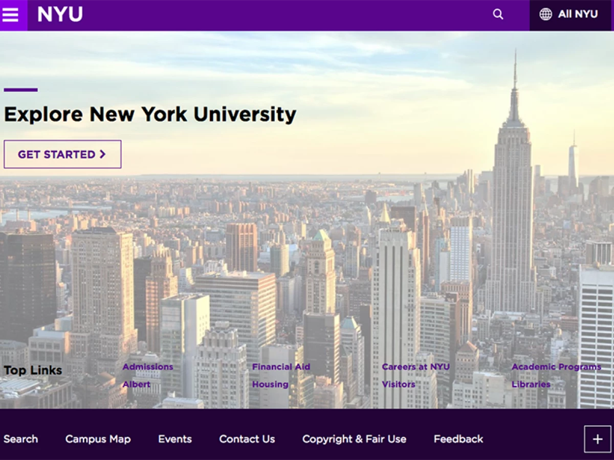 NYU Great Website Design