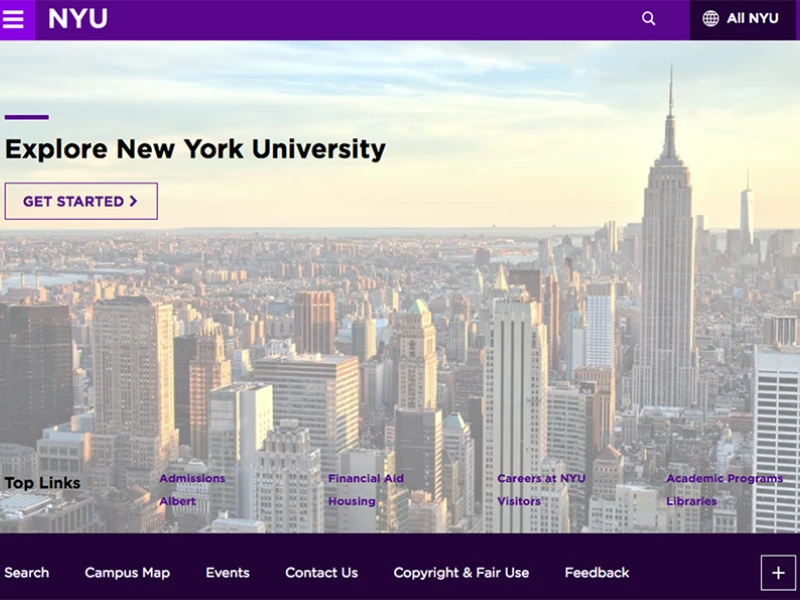 NYU Top Website Design