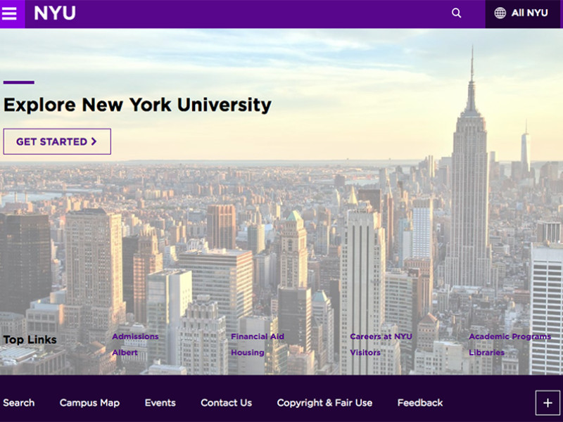 NYU Great Website Design