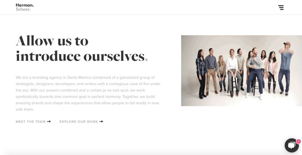 Herman & Scheer Clean About Page