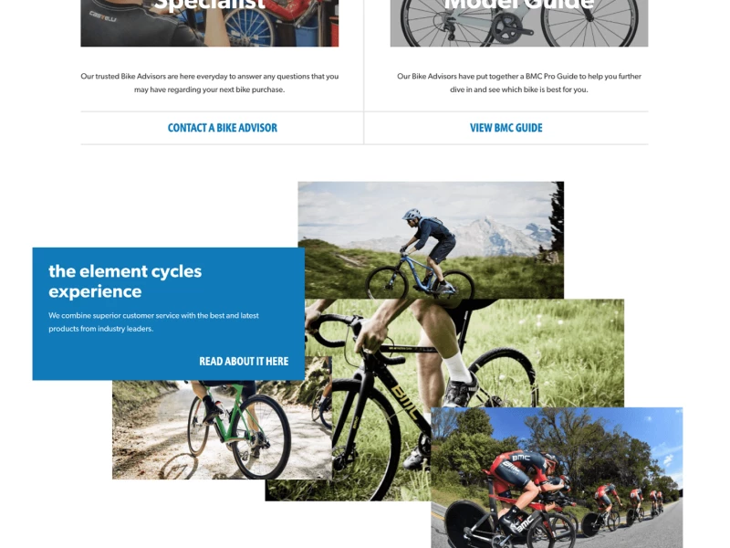 Element Cycles Clean Website Design