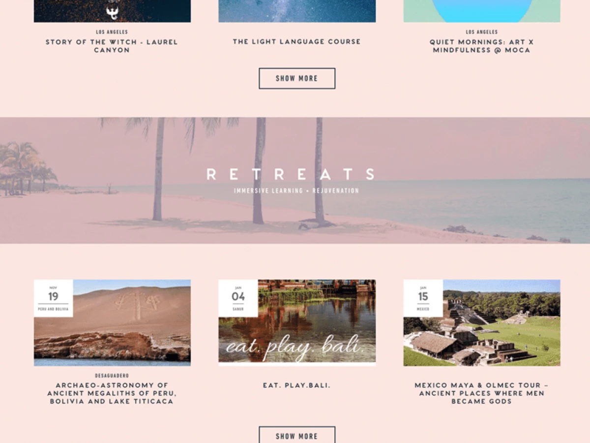 Conscious City Guide Amazing Homepage
