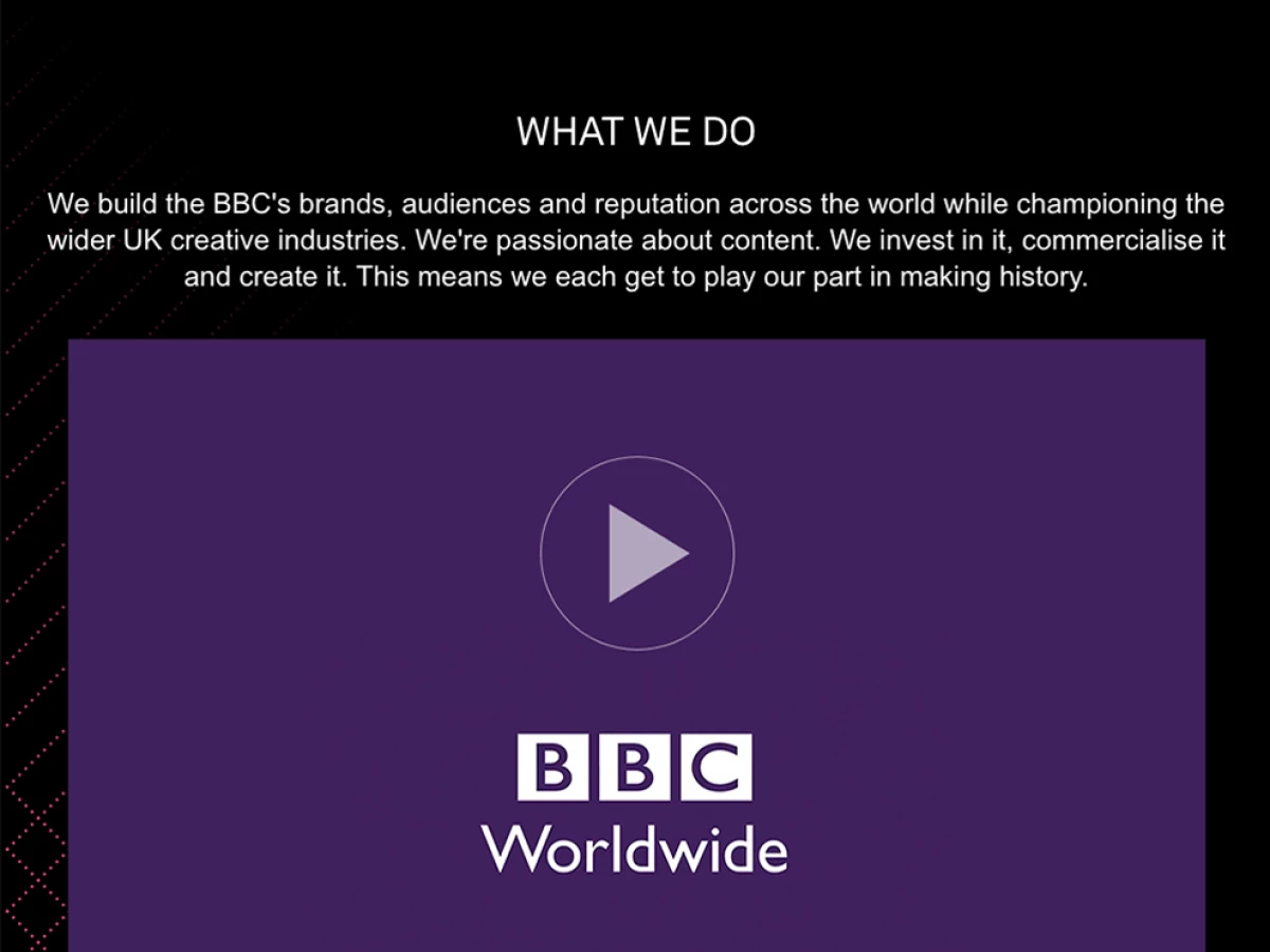 BBC Worldwide Awesome About Page