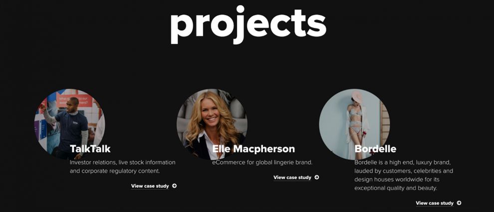 Alchemy Digital Great Projects Section