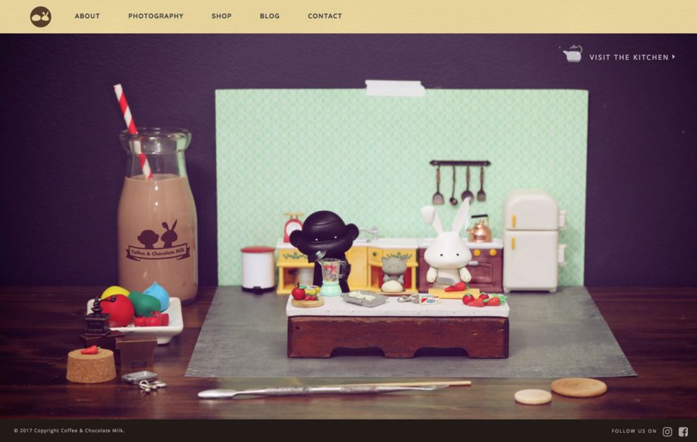 Coffee & Chocolate Milk Immersive Homepage