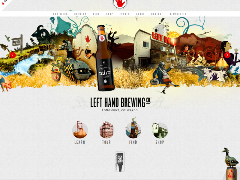 Left Hand Brewing Awesome Homepage