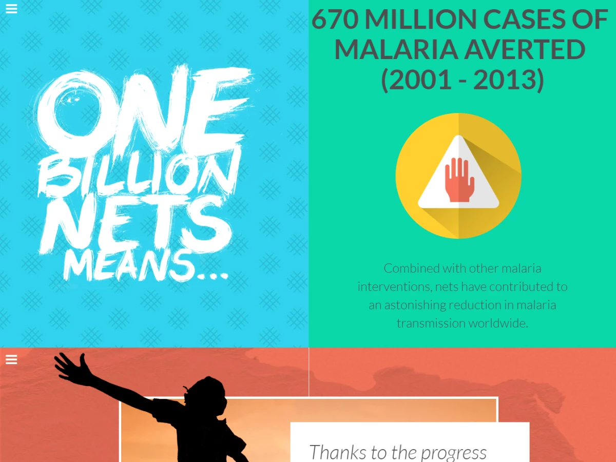 1 Billion Nets Colorful Website Design