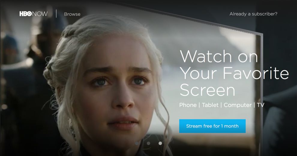 HBO Now Minimal About Page