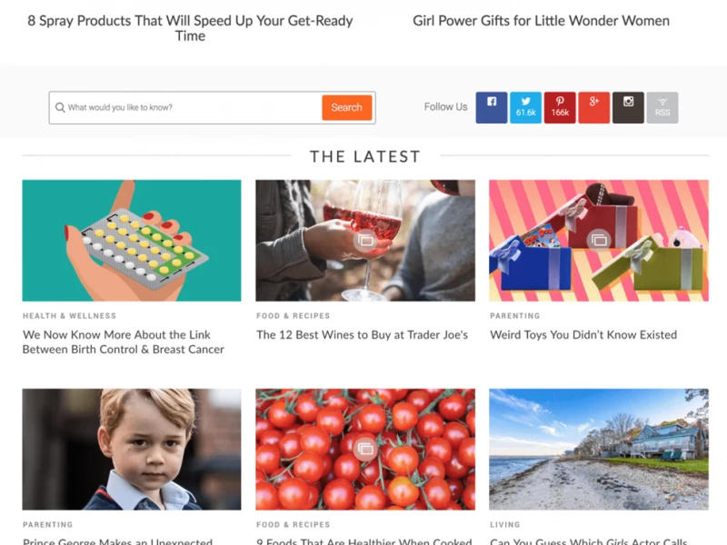 SheKnows Clean Website Design