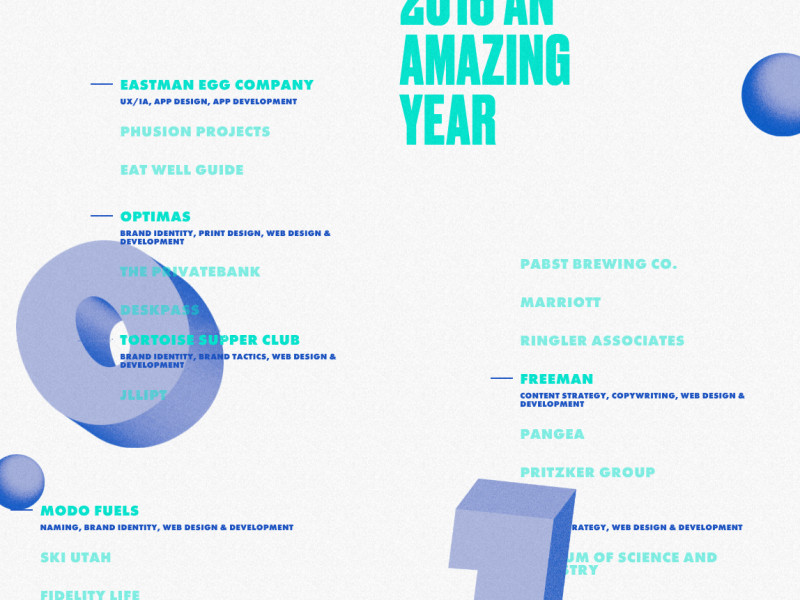 One Year In Review Creative Homepage