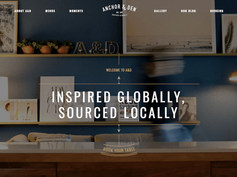 Anchor And Den Clean Homepage