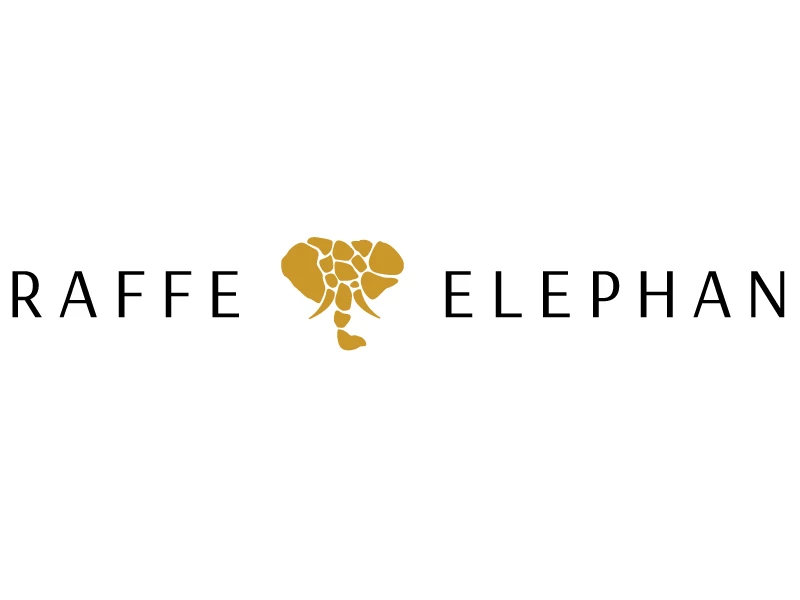 Giraffe & Elephant Illustrated Logo Design