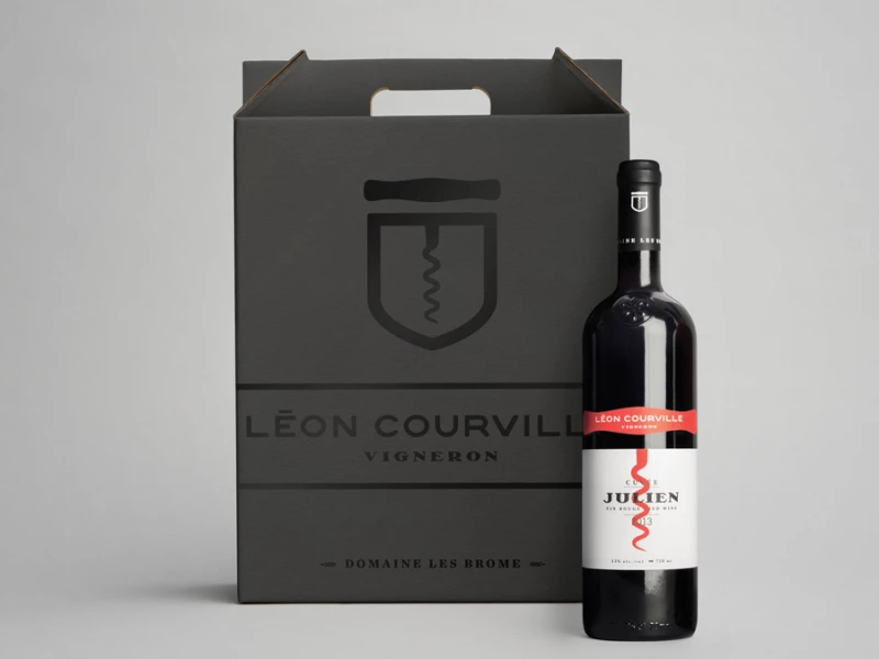 Léon Courville Vigneron Top Package Design