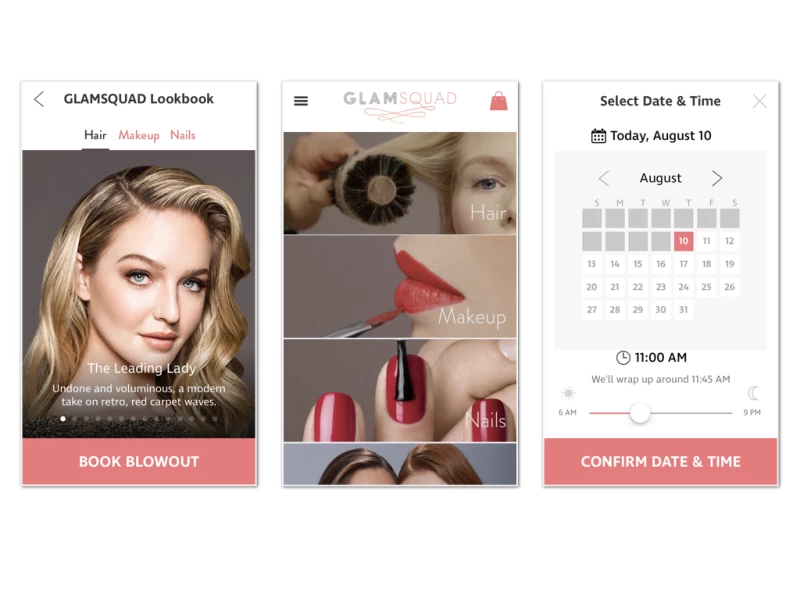 Glamsquad Minimalist App Design