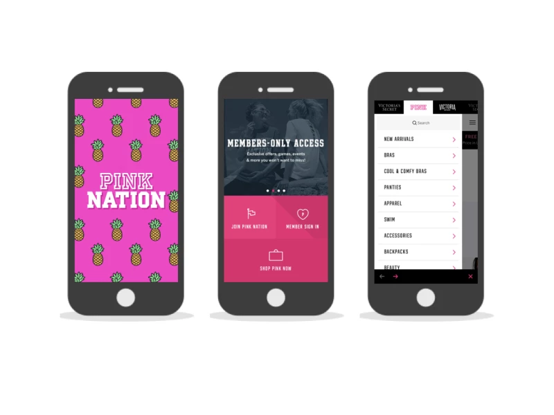Pink Nation Bold App Design