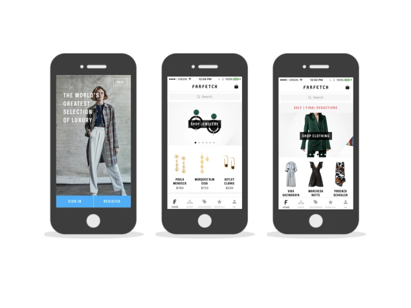 Farfetch Top App Design