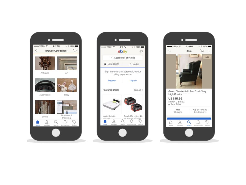 eBay User-Friendly App Design