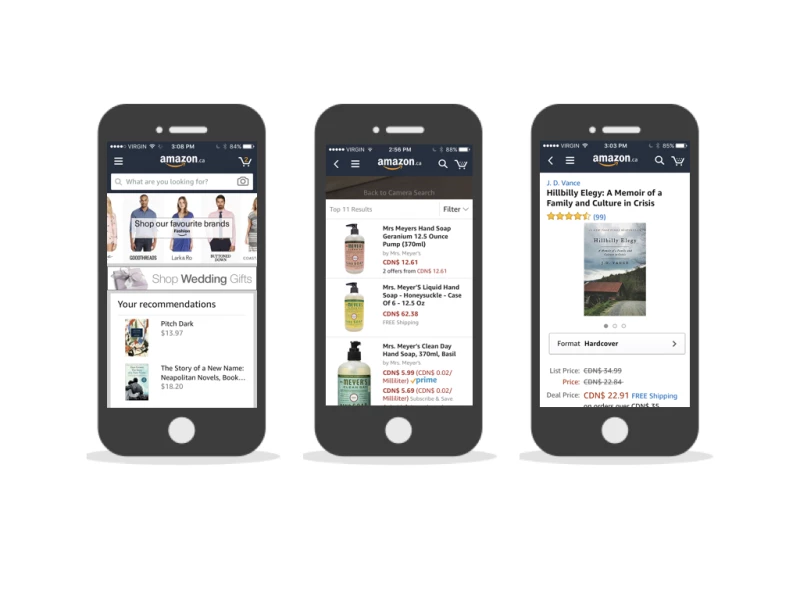 Amazon Top App Design