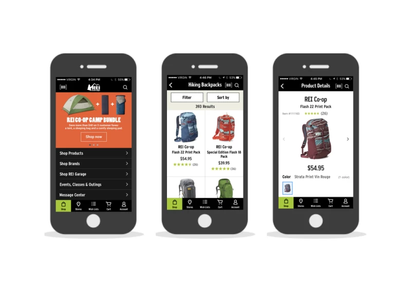 REI Clean App Design