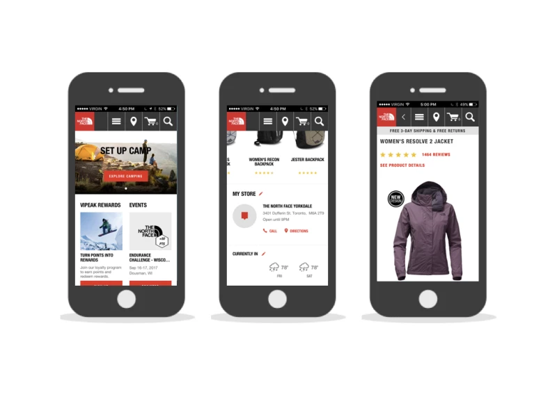 The North Face Amazing App Design