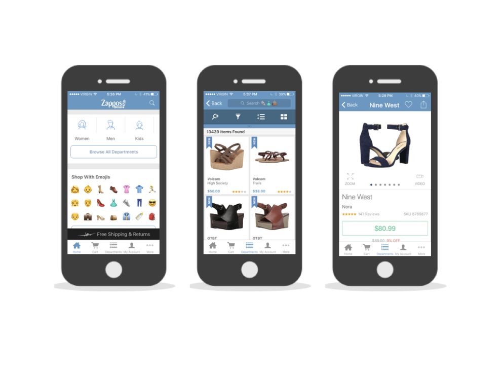 Zappos Cool App Design