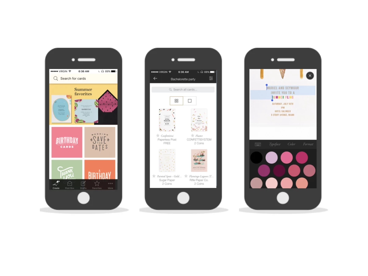 Paperless Post Top App Design