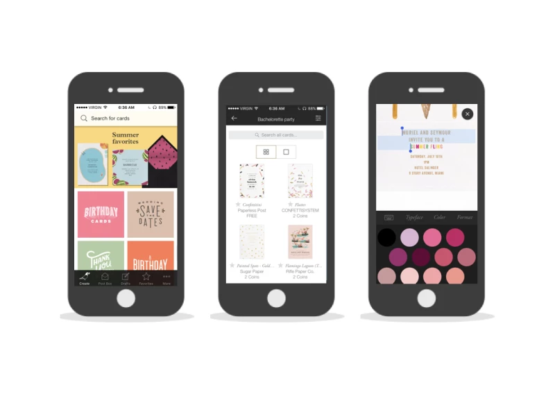 Paperless Post Top App Design