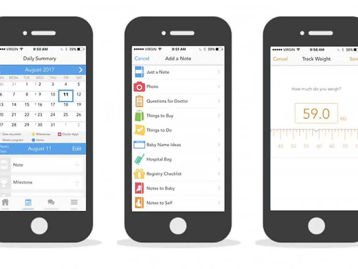 Ovia Pregnancy Tracker Intuitive App Design