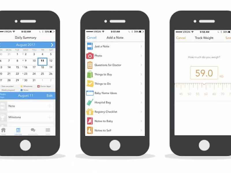 Ovia Pregnancy Tracker Intuitive App Design
