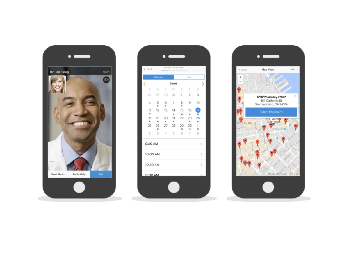 dr. on demand Minimal App Design
