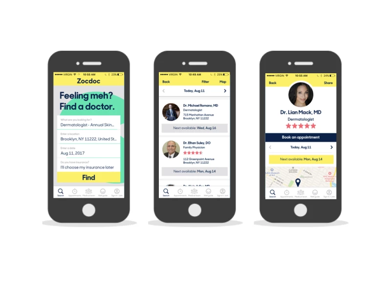 ZocDoc Beautiful App Design